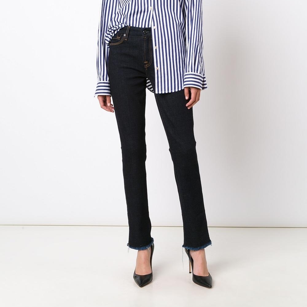 NWOT 7 for all Mankind relaxed rawhem skinny jeans